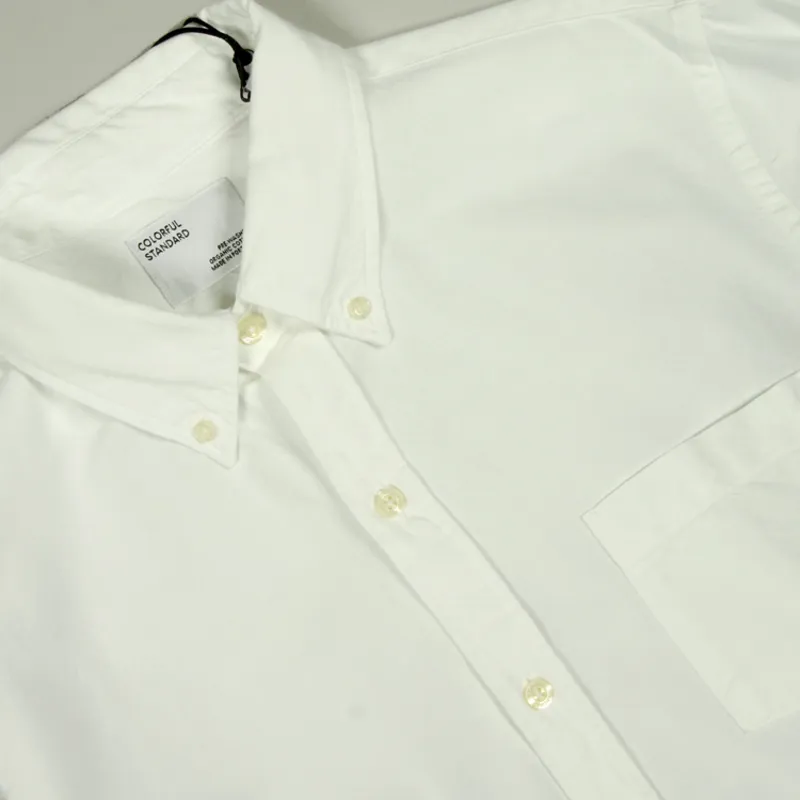Colorful Standard Organic Button Down Shirt - Optical White-1